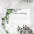 Pack 50 4" 6" Lush Greenery Share A Memory Card / Beautiful Memorial Event Floral Note Cards / x Flat Celebration