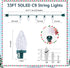 C9 33ft 50 Brightown LED Christmas String Lights, LED Waterproof Strawberry String Lights, Plug-in Extendable Green