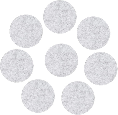 uxcell 8pcs 3 Inch Round Adhesive Backed Felt Non-Slip Furniture Pads for Household Applications, Light Grey