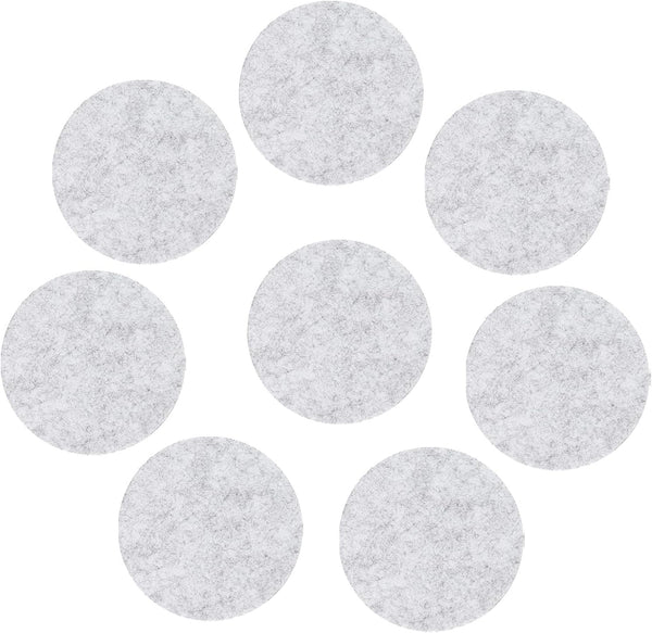 uxcell 8pcs 3 Inch Round Adhesive Backed Felt Non-Slip Furniture Pads for Household Applications, Light Grey