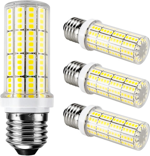 LED Corn Light Bulb, 200W Equivalent, 2500 Lumen, 5000K Cool Daylight White, 20W E26/E27 Base, Pack of 4