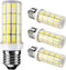 LED Corn Light Bulb, 200W Equivalent, 2500 Lumen, 5000K Cool Daylight White, 20W E26/E27 Base, Pack of 4