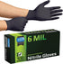 Inspire Black Nitrile Gloves HEAVY DUTY 6 Mil Nitrile Chemical Resistant Medical
