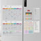 Hivillexun Magnetic Dry Erase Calendar Whiteboard Set (5-Pack) - Family Organization Tools with Markers & Eraser