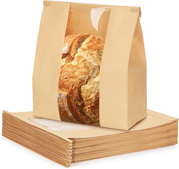 Foranda 200 Pack Small Paper Bread Bags for Homemade Sourdough Bread, 7x311.5 Inches
