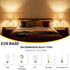Set 2, Hamilyeah Gold Table Lamps of Boho Rattan Bedside Lamps with Woven Lamp Shade, Modern Farmhouse Desk Lamps