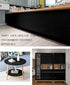 Glossy Black Contact Paper - Shiny Peel and Stick Wallpaper for Kitchen Cabinets, 15.8" 118.1"