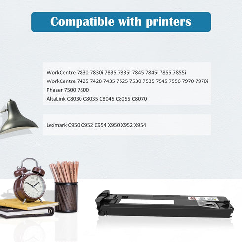 Replacement 008R13061 Waste Toner Cartridge for Xerox WorkCentre 7830 7835 7845 7855, AltaLink C8030 C8035 Printer