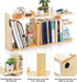 Desk Shelf Organizer, Adjustable Wood Desktop Organizers, Office Storage Rack, Small Tabletop Bookshelf, Freestanding