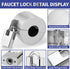 2 Pack 1-1/2 3 Inch Outdoor Faucet Lock, Water Hose Bib Spigot Lock Stainless Steel Cover & Padlock Kits for to Dia