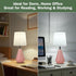 3 Temperatures15.5" Small Bedside Table Lamp for Bedroom - Reading Desk Lamp with Color Nightstand Ceramic Lamp