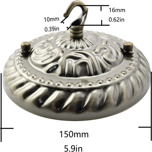 ZYAMY Ceiling Light Plate Lamp Base with Opening Hook and Embossed Pattern Pendant Lighting Accessories with Matching