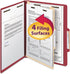 Smead Classification Folder, Letter Size, 2/5 Right of Center, 1 Divider, Red, 10 Per Box