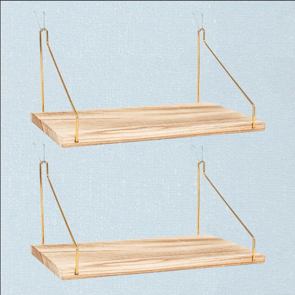 KjsEphitelian 2-Pack Cubicle Shelf For Fabric Walls With Hooks12x6.0in Wooden Cubicle Shelf Hanging