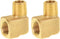 SUNGATOR 1/4 Inch Brass Elbow Fittings, 90 Degree Male × Female Barstock Street Pipe Connectors for Air Compressor (2