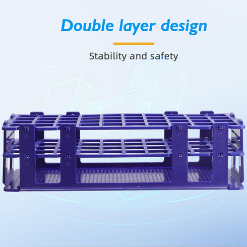 5 Pcs Test Tube Rack, 40 Holes Plastic Holder, Detachable Tube Rack, 20mm Large Centrifuge
