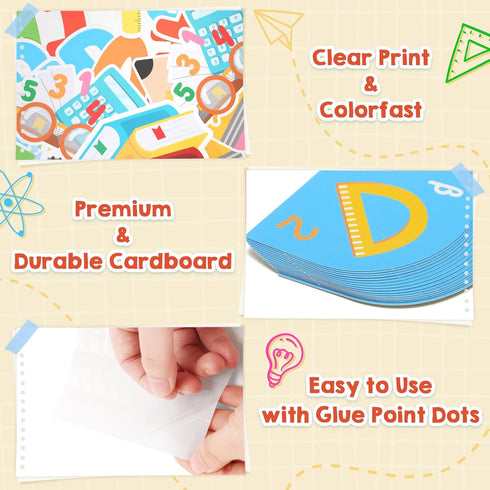 Maths Bulletin Board Set, 54PCS Math Symbols Paper Posters for Back to School Classroom Decoration Ideas