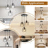 3-Light E26 Bulbs CANMEIJIA Pendant Light Fixtures, Farmhouse Kitchen Island Light Fixture, Industrial Hanging Pendant