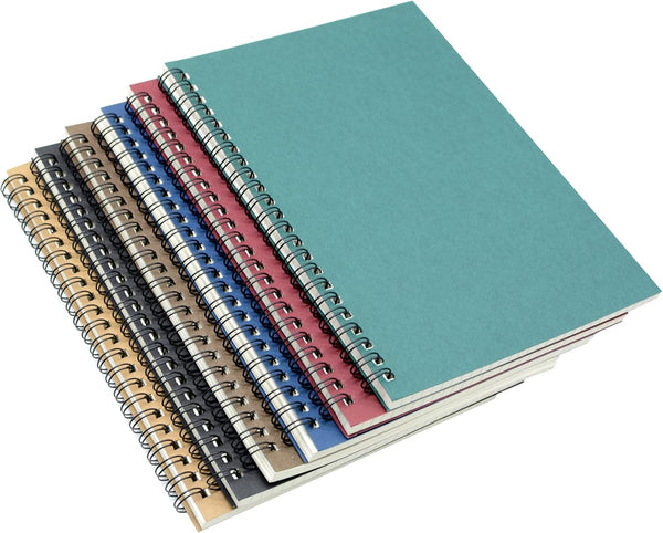 Yansanido Spiral Notebook, 6 Pcs A5 Craft Softcover, 60 Sheets -120 Pages, 6 Color Journals for Study