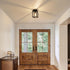 E26 Baocuz Semi Flush Mount Ceiling Light Fixture, Black Metal Frame Porch Ceiling Light Fixture with Clear Glass Shade