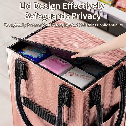 Chpbolly Rolling Shopping Tote Bag with Wheels Collapsible Hand-Pulled Trolley Reusable Grocery Bag Foldable Portable
