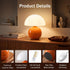 Dawnwake Mushroom Lamp Table Lamp for Bedroom,Desk Bedside Small Lamps for Living Room Night Stands,Mushroom Decor Cute