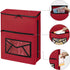 Indoor Mail Slot Catcher Bag, High Capacity Felt Mail Slot Cover, Red Mail Bag, Home Hardware Accessories