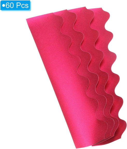 PATIKIL 3" x 13" Bulletin Board Border - 60 Pack Scalloped Trim Strips for Locker, Classroom, Cork Poster