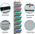Wall Mounted File Holder - Over Door Hanging Mail Organizer for Papers, Magazines, and Books (7 POCKETS-GREY)