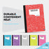 Enday Composition Notebooks - Wide Ruled Paper, Colored Marble Covers, 100 Sheets (200 pages), Marble Notebooks