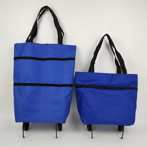 Amaping Shopping Grocery Bag with Wheels Rolling Tote Bag Carry on Luggage Bag Reusable Shopping Bags Travel Bag Duffel