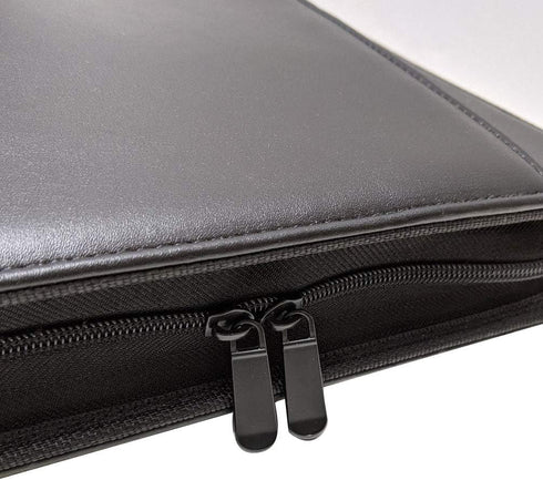 MSP 7 Ring Business Check Portfolio Binder with Handle, Zipper Closure for Business or Personal Checks (3-to-A Pages)