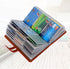 RFID Leather Credit Card Holder, Business Card Organizer with 96 Slots, Red Case for Important Documents