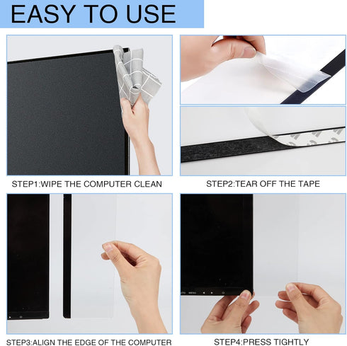 edooi 3pcs Office Desk Accessories Multifunction Computer Monitor Memo Board - Transparent Computer Side Panel Memo