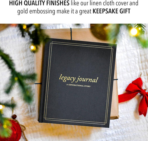 Grandparents Legacy Journal, Charcoal, 85 Pages, Memory Journal for Grandparents & Parents, Ideal Gift