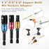 18PCS 11P 3P 3P 1/4 105Right 1/4Hex Bit Holder Cool Gadgets, Drill Bit Holder Keychain/ Impact Drill Sockets Adapter/