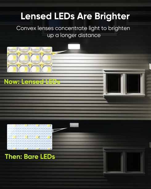 1000 299 4000mAh IP65 JACKYLED Lumens LED Solar Lights Outdoor Bright Solar Dusk to Dawn Light with Battery, Waterproof