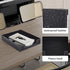 Leather Letter Tray, Luxury Desk Organizer for Mail, Paper Files, Magazines, and Cosmetics, Black