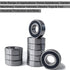 10 PCS R8-2RS Double Rubber Sealed Roller Ball Bearing - 1/2 Inch Bore, ABEC3 Precision Bearing