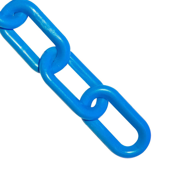 Mr. Chain Plastic Barrier Chain, Sky Blue, 50-Foot Length with 2-Inch Link Diameter (50024-50)