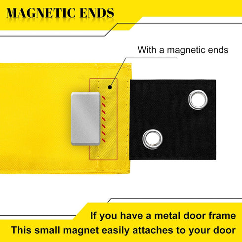 2 Pcs Closed for Cleaning Sign with Magnetic Ends, Nylon Bathroom Restroom Do Not Enter Signs with 8 Suction Cups