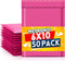 Metronic 50 Pack Bubble Mailers, 6x10 Inch Pink Self-Seal Adhesive Shipping Bags for Mailing and Packaging