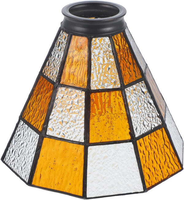 ABOOFAN Glass Lampshade Replacement 6.49X6.49X5.23In for Bedside Lamp Pendant Light Wall Sconce