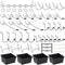 FRIMOONY Pegboard Hooks with Bins, 117 PCS, for Organizing Various Tools, 60 Peg Locks Included