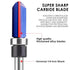 BAIDETS 1/4 Set, 1/2", 1/2", 3/4", 1", 1-1/2" Pattern Flush Trim Router Bits Shank, Bottom Bearing Pattern Router bit