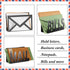 Desktop Mail Letter Holder, 3 Pieces Black Bills Organizer, Modern Cutout Envelope Design for Home Office