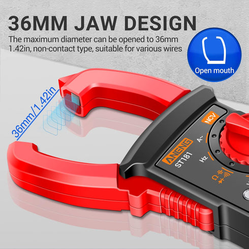 ANENG Digital Clamp Meter Multimeter Tester, 4000 Counts with NCV, Measures AC Current, Voltage, Capacitance, Resistance