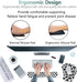 Keyboard Wrist Rest Pad Ergonomic Mouse Pad Set, Non-Slip PU Base for Laptop, Home, Gaming, Office