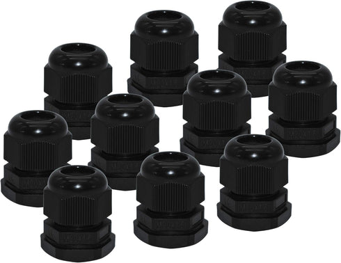 ZKSM Cable Glands (10Pcs), Nylon Cable Glands Waterproof M20 x 1.5 Glands 6-12
