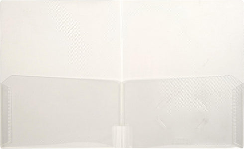 Lion Clear-Line 2-Pocket Plastic Folder, Clear, Pack of 4 (91120-CR-4P)